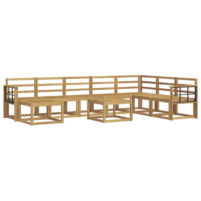 Set de canapele de exterior 9 pcs Alb Lemn Solid de Acacia WALTI