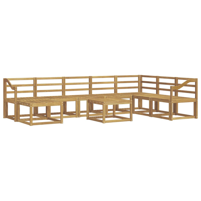 Set de canapele de exterior 9 pcs Alb Lemn Solid de Acacia WALTI