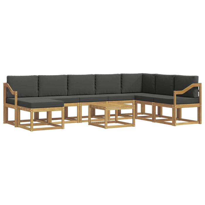 Set de canapele de exterior cu pernă 9 pcs Alb și antracit WALTI