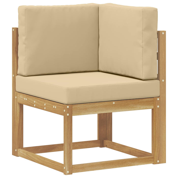 Set de canapele de exterior cu pernă 9 pcs Alb și Bej WALTI