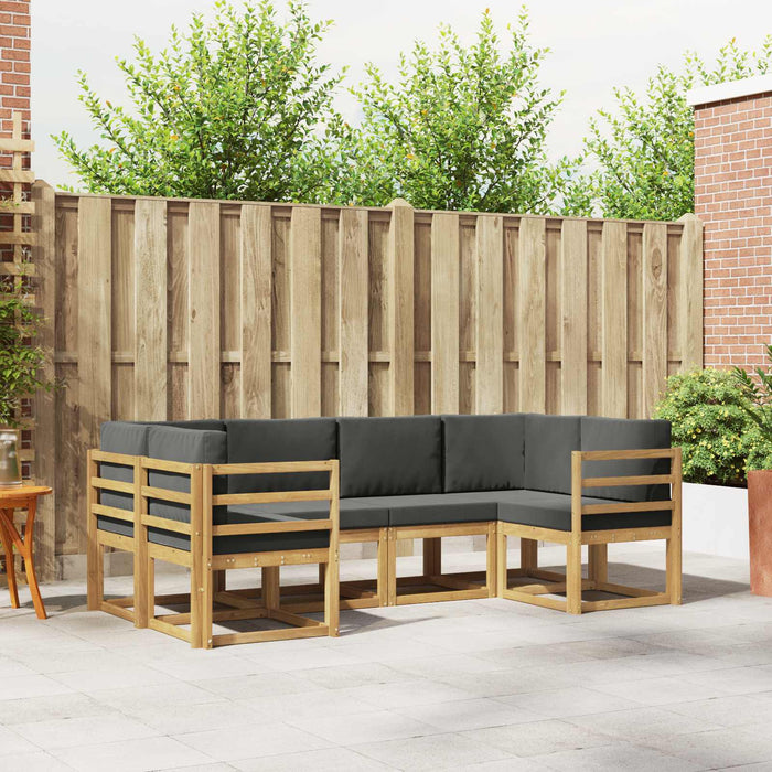 Set de canapele de exterior cu pernă 6 pcs Alb și antracit WALTI