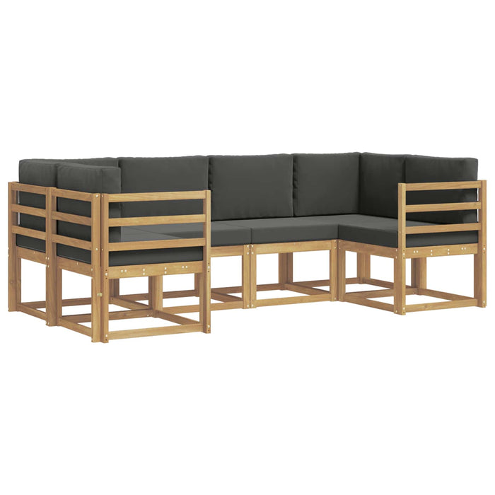 Set de canapele de exterior cu pernă 6 pcs Alb și antracit WALTI