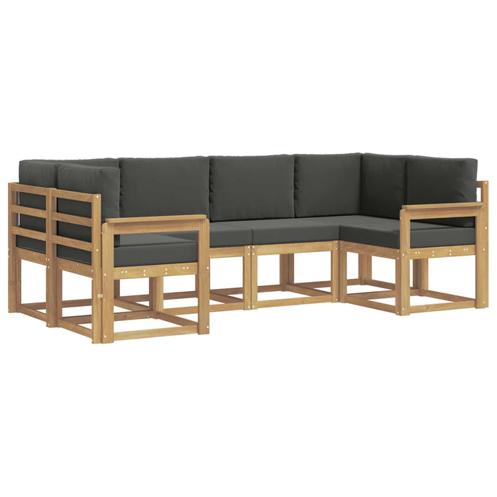 Set de canapele de exterior cu pernă 6 pcs Alb și antracit WALTI
