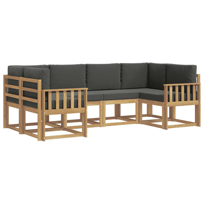 Set de canapele de exterior cu pernă 6 pcs Alb și antracit WALTI