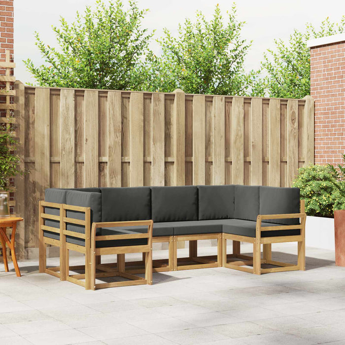 Set de canapele de exterior cu pernă 6 pcs Alb și antracit WALTI