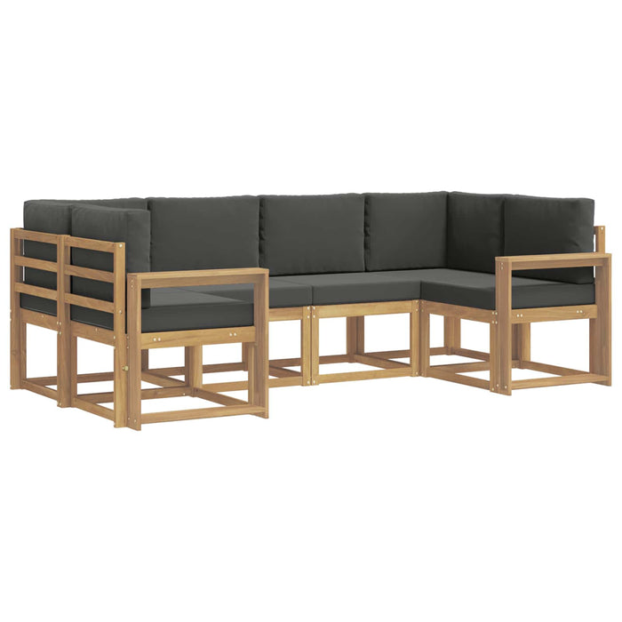 Set de canapele de exterior cu pernă 6 pcs Alb și antracit WALTI