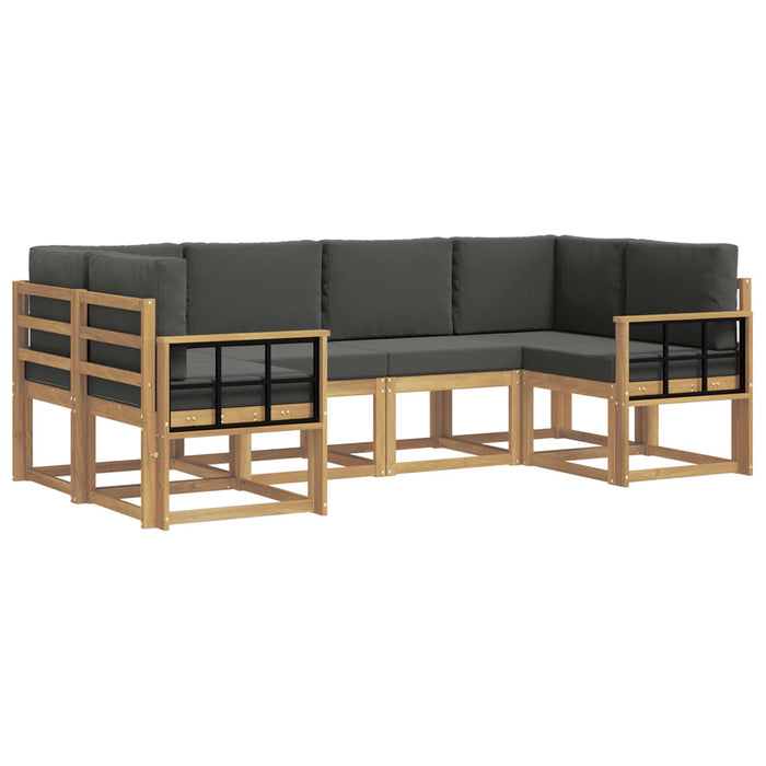 Set de canapele de exterior cu pernă 6 pcs Alb și antracit WALTI