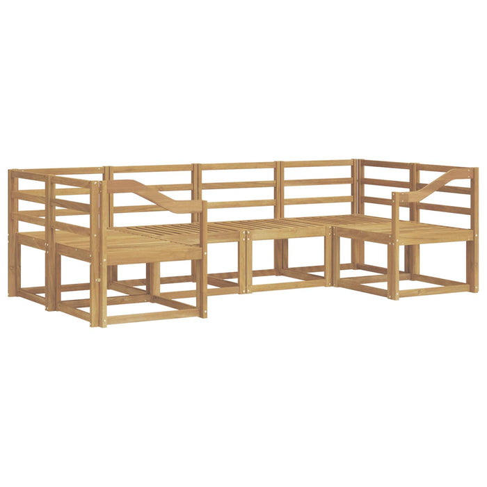 Set de canapele de exterior 6 pcs Alb Lemn Solid de Acacia WALTI