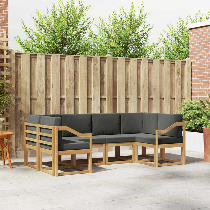 Set de canapele de exterior cu pernă 6 pcs Alb și antracit WALTI