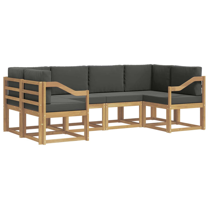 Set de canapele de exterior cu pernă 6 pcs Alb și antracit WALTI