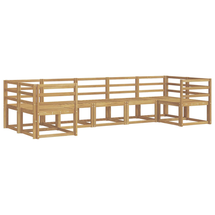 Set de canapele de exterior 7 pcs Alb Lemn Solid de Acacia WALTI