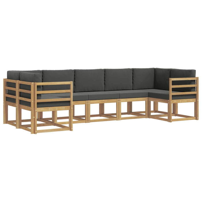 Set de canapele de exterior cu pernă 7 pcs Alb și antracit WALTI