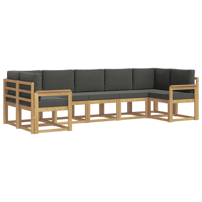 Set de canapele de exterior cu pernă 7 pcs Alb și antracit WALTI