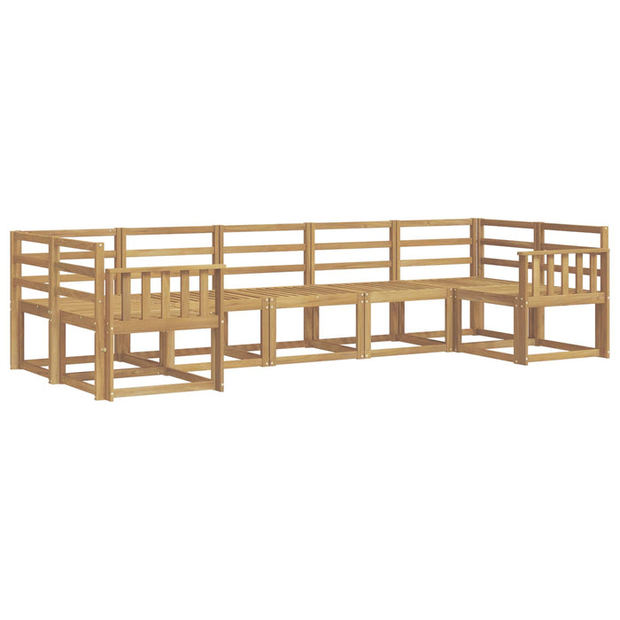 Set de canapele de exterior 7 pcs Alb Lemn Solid de Acacia WALTI