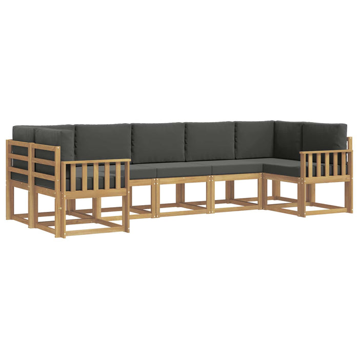 Set de canapele de exterior cu pernă 7 pcs Alb și antracit WALTI