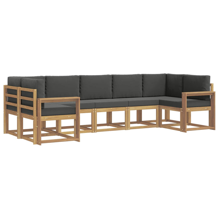 Set de canapele de exterior cu pernă 7 pcs Alb și antracit WALTI