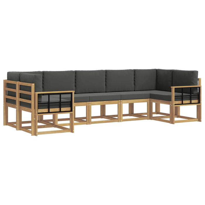 Set de canapele de exterior cu pernă 7 pcs Alb și antracit WALTI
