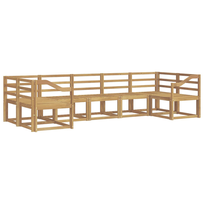 Set de canapele de exterior 7 pcs Alb Lemn Solid de Acacia WALTI