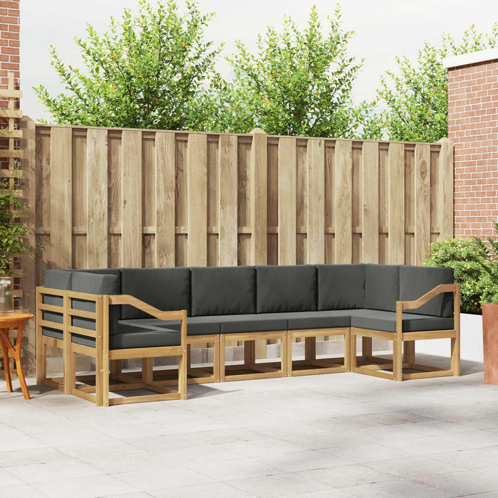Set de canapele de exterior cu pernă 7 pcs Lemn Solid de Acacia WALTI