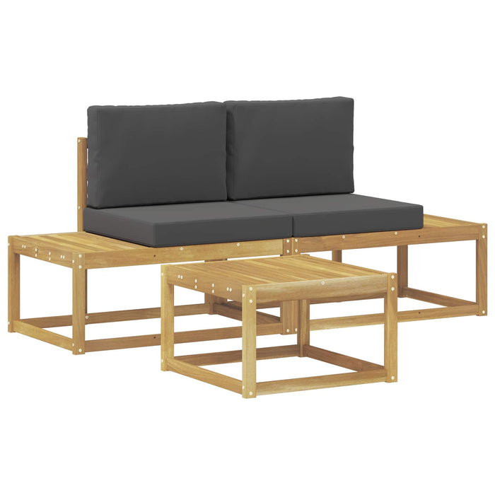 Set de canapele de exterior 3 pcs Alb și antracit Poliester WALTI