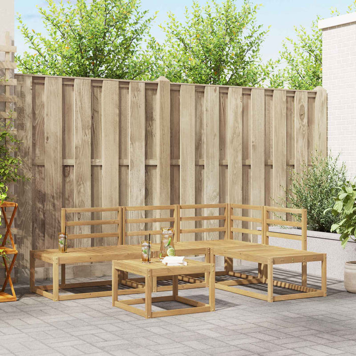 Set de canapele de exterior 5 Bucată Alb WALTI