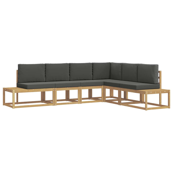 Set de canapele de exterior 4 Bucată Alb și antracit Poliester - WALTI WALTI
