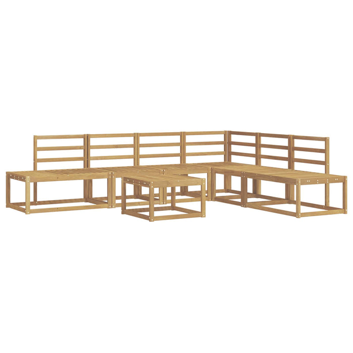Set de canapele de exterior 7 Bucată Alb WALTI