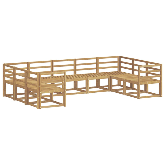 Set de canapele de exterior 9 pcs Alb Lemn Solid de Acacia WALTI