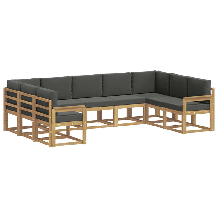 Set de canapele de exterior cu pernă 9 pcs Alb și antracit WALTI
