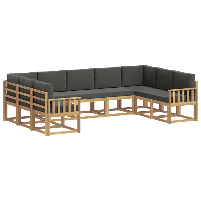 Set de canapele de exterior cu pernă 9 pcs Alb și antracit WALTI
