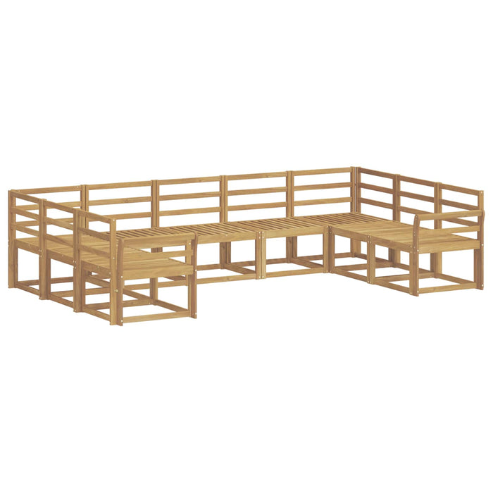 Set de canapele de exterior 9 pcs Alb Lemn Solid de Acacia WALTI