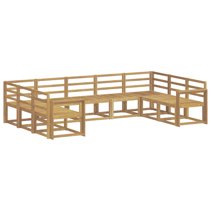 Set de canapele de exterior 9 pcs Alb Lemn Solid de Acacia WALTI