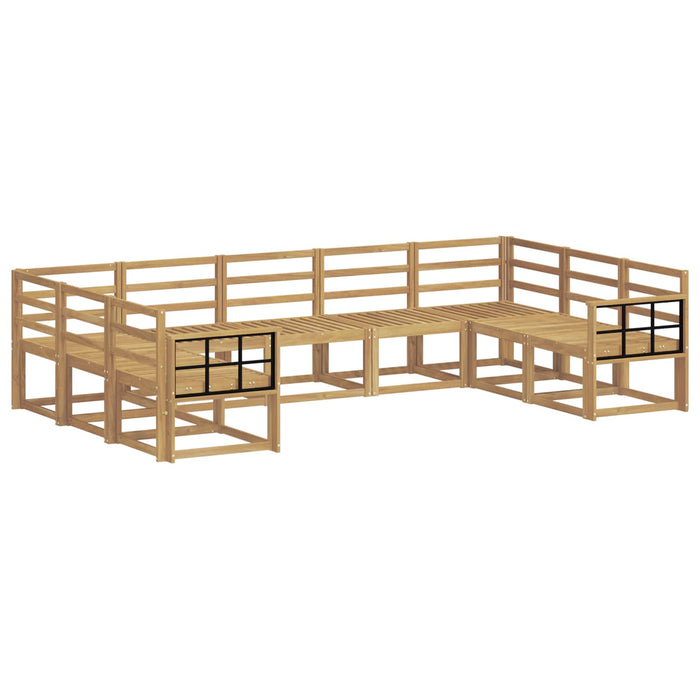Set de canapele de exterior 9 pcs Alb Lemn Solid de Acacia WALTI