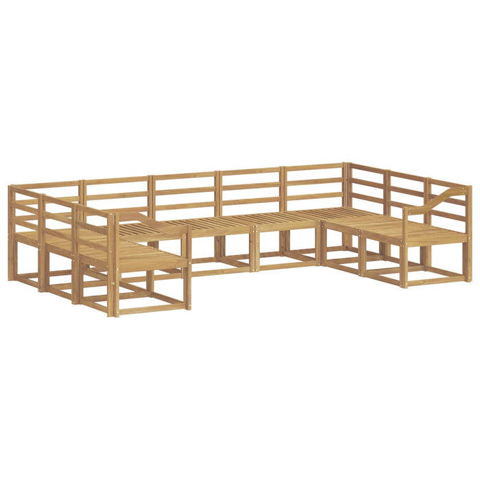 Set de canapele de exterior 9 pcs Alb Lemn Solid de Acacia WALTI