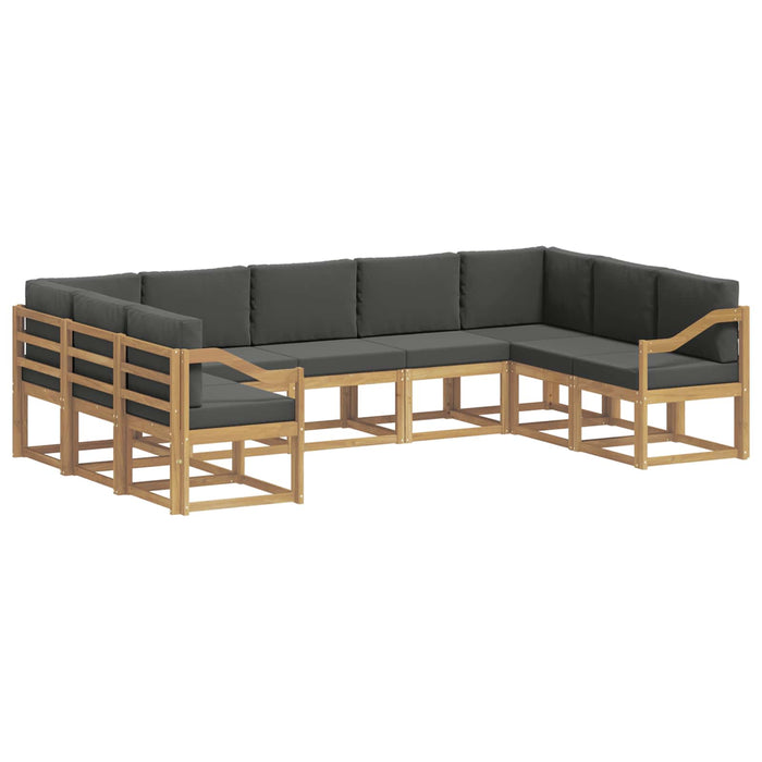 Set de canapele de exterior cu pernă 9 pcs Alb și antracit WALTI