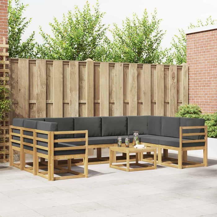 Set de canapele de exterior 10 pcs Alb și antracit WALTI