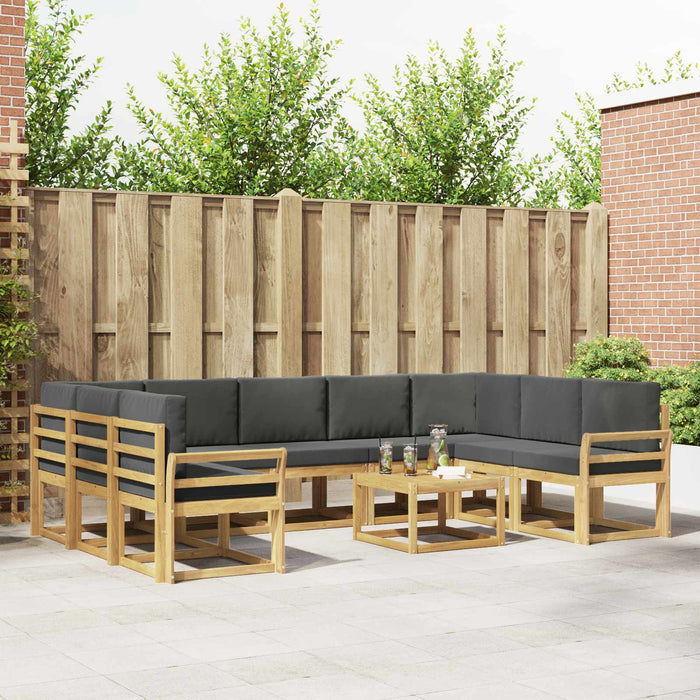 Set de canapele de exterior 10 pcs Alb și antracit WALTI