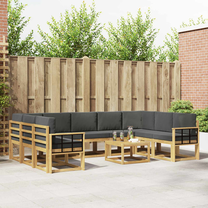 Set de canapele de exterior 10 pcs Alb și antracit WALTI