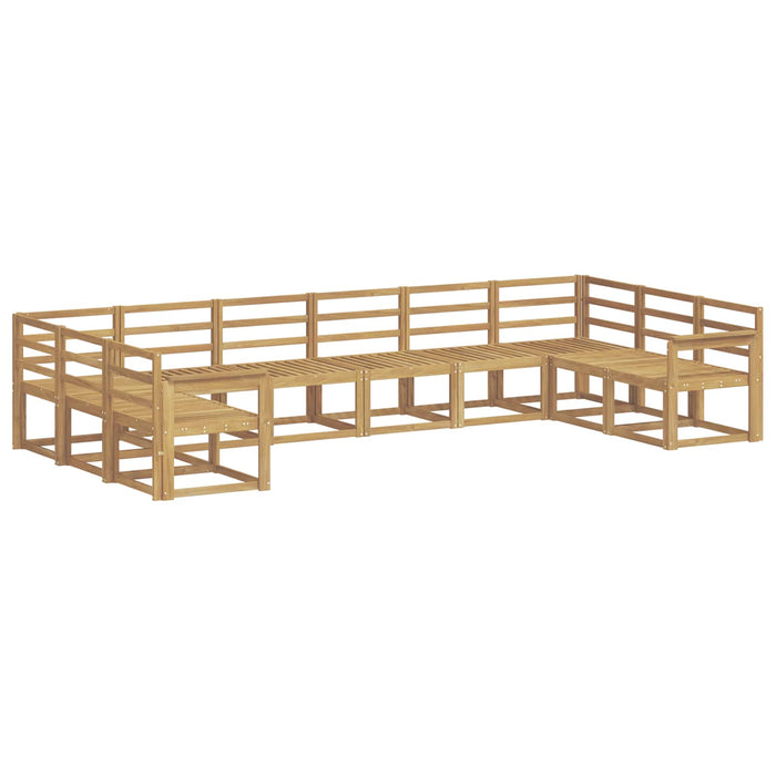 Set de canapele de exterior 10 pcs Alb Lemn Solid de Acacia WALTI