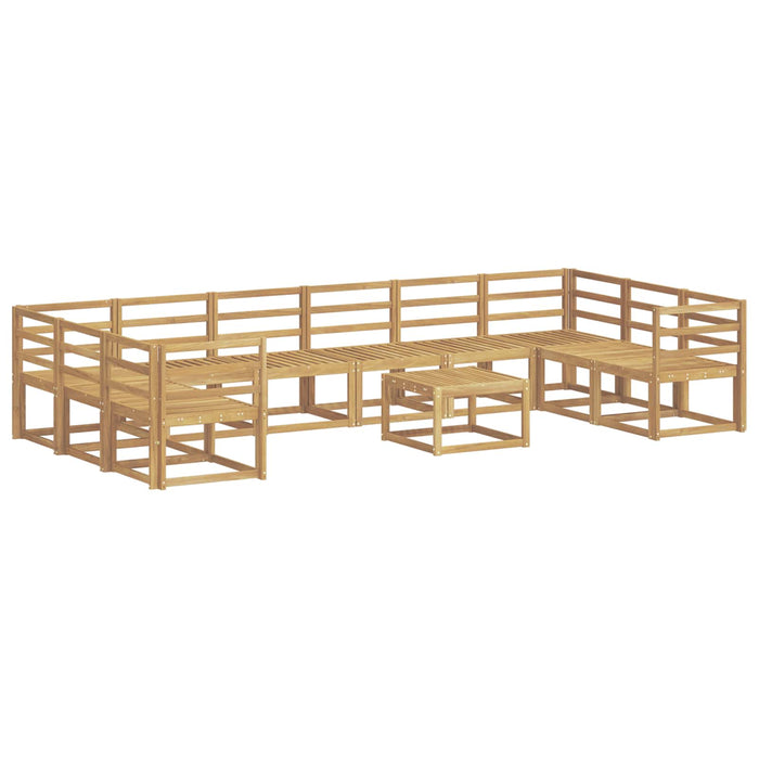 Set de canapele de exterior 11 pcs Alb Lemn Solid de Acacia WALTI