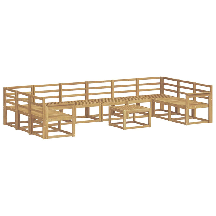 Set de canapele de exterior 11 pcs Alb Lemn Solid de Acacia WALTI