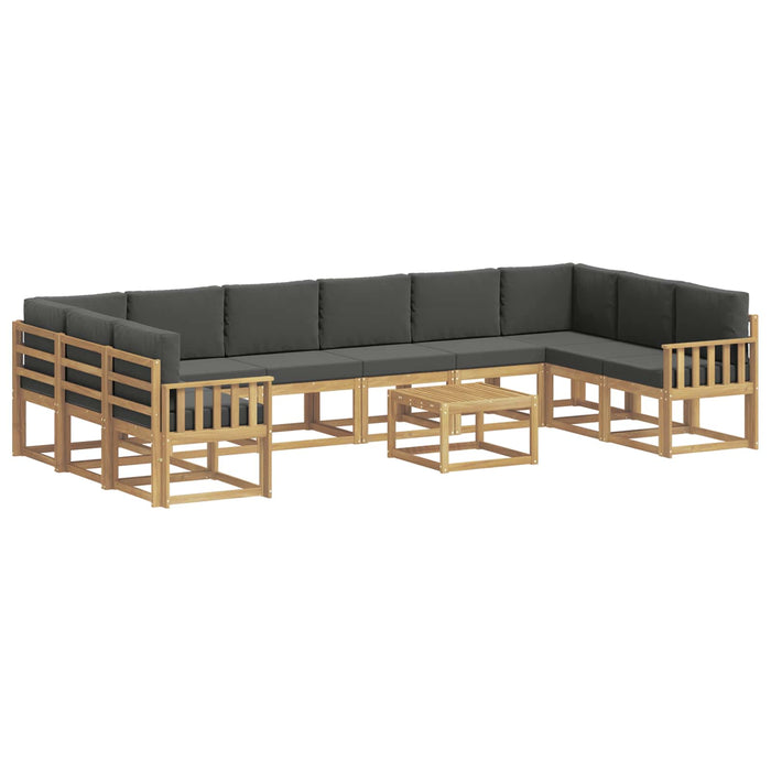 Set de canapele de exterior cu pernă 11 pcs Alb și antracit WALTI