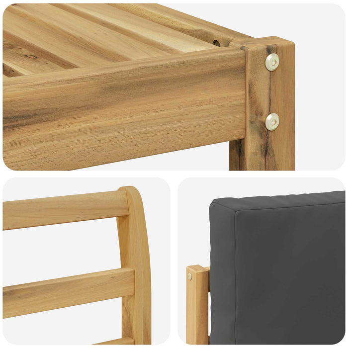 Set de canapele de exterior cu pernă 11 pcs Alb și antracit WALTI
