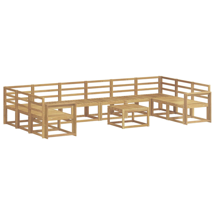 Set de canapele de exterior 11 pcs Alb Lemn Solid de Acacia WALTI