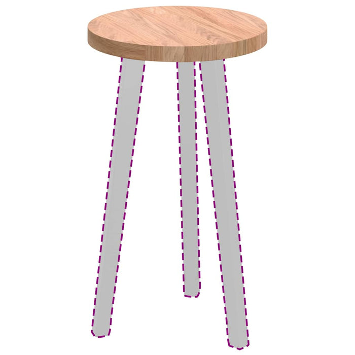 Placă de masă Maro deschis Ø 30 x 2.5 cm Lemn de stejar masiv - WALTI WALTI