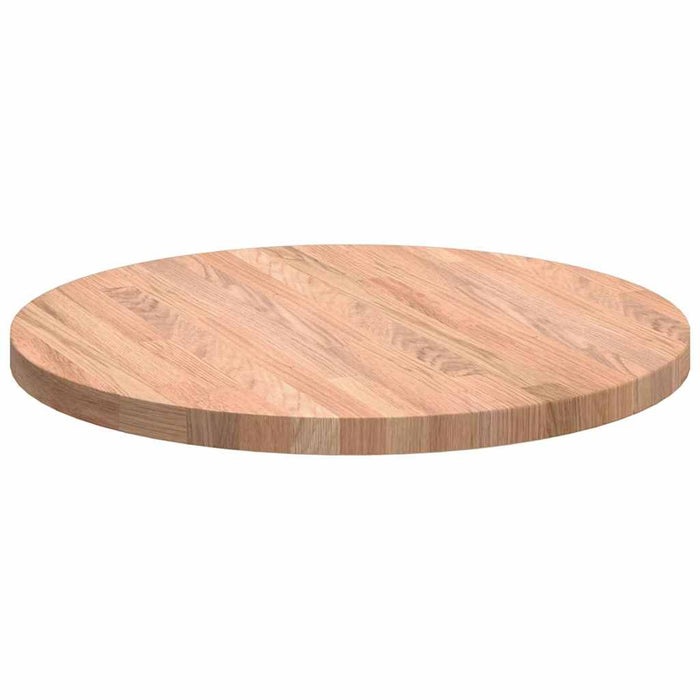 Placă de masă Maro deschis Ø 50 x 2.5 cm Lemn de stejar masiv - WALTI WALTI