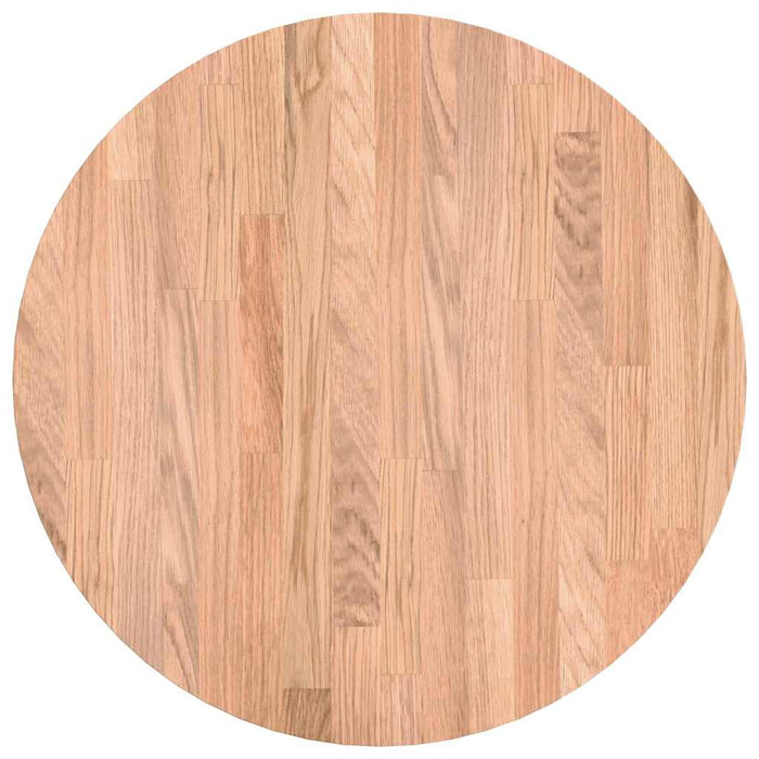 Placă de masă Maro deschis Ø 50 x 2.5 cm Lemn de stejar masiv - WALTI WALTI