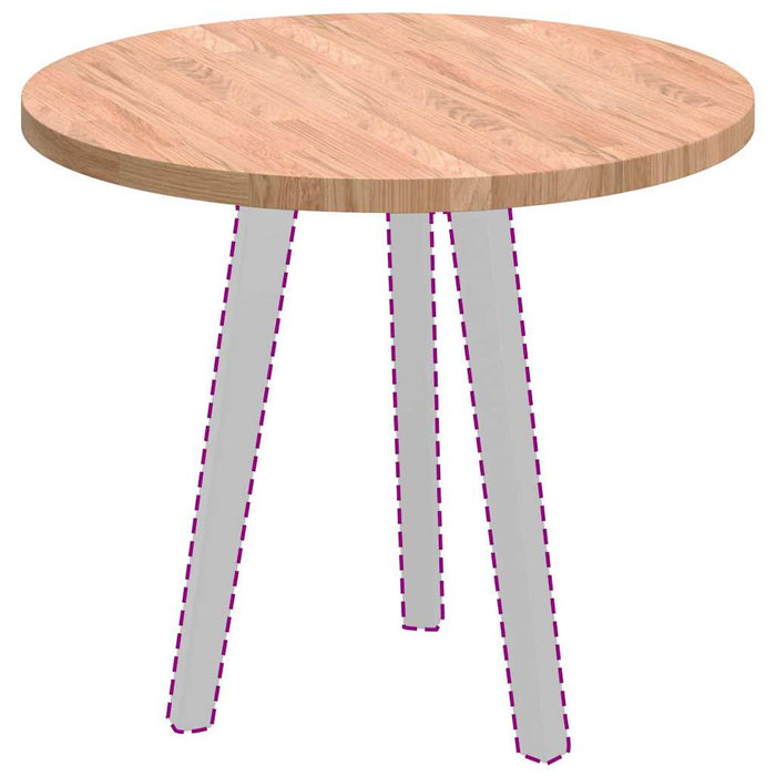 Placă de masă Maro deschis Ø 60 x 2.5 cm Lemn de stejar masiv - WALTI WALTI