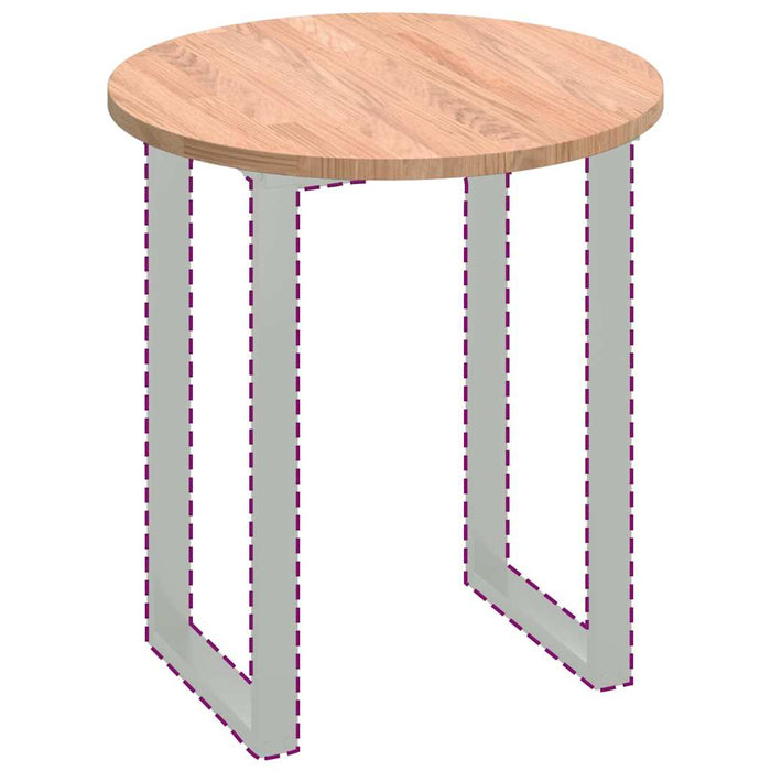 Placă de masă Maro deschis Ø 70 x 2.5 cm Lemn de stejar masiv - WALTI WALTI
