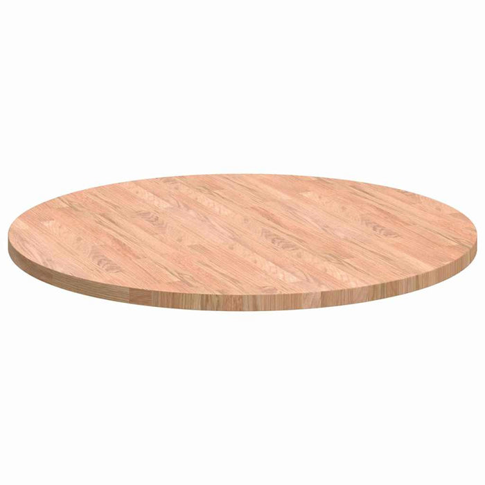 Placă de masă Maro deschis Ø 80 x 2.5 cm Lemn de stejar masiv - WALTI WALTI